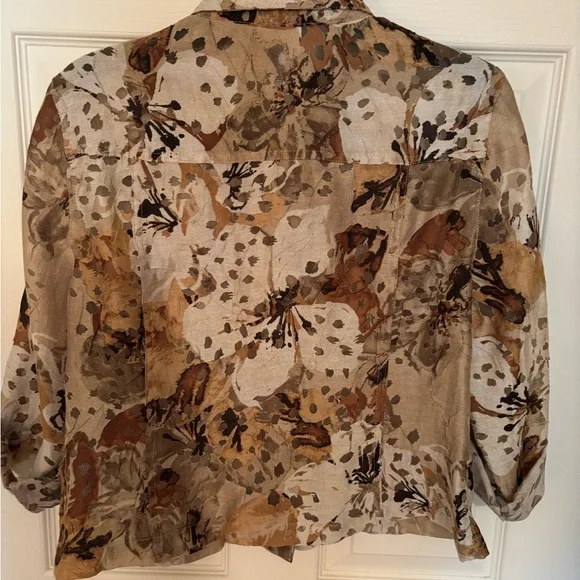 Ruby Rd. Earth Tone Patterned Jacket - Picture 3 of 4